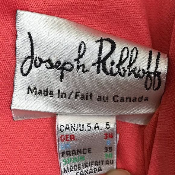 Joseph Ribkoff Coral Pink A-line Dress - Picture 6 of 7